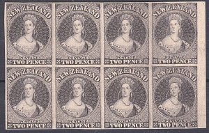 NEW ZEALAND 1906 Hausberg reprint from original plate of 2d Chalon on card.29203