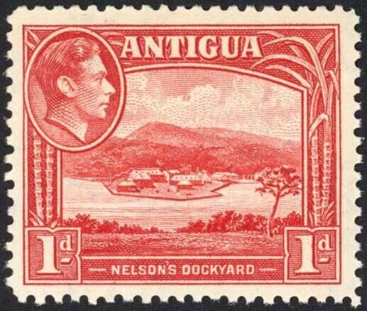 Antigua SG99 1d Scarlet U/M Cat 3.50 pounds