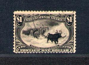 United States  292   Used, $1 Trans-Miss, nice light canc...