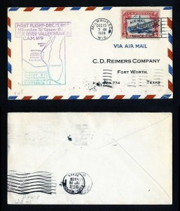 # C11 on CAM # 9 First Flight cover, Milwaukee, WI to Greenbay, WI - 12-15-1928