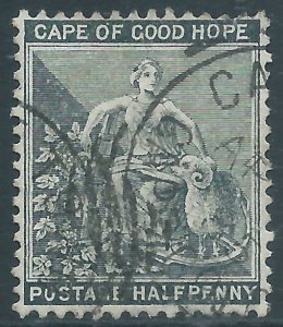 Cape of Good Hope, Sc #41, 1/2d Used