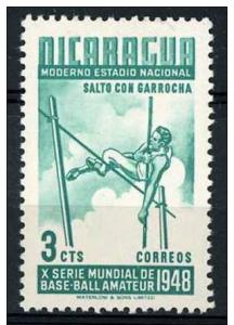 Nicaragua 1949 - Scott 719 MH - Pole Vault 