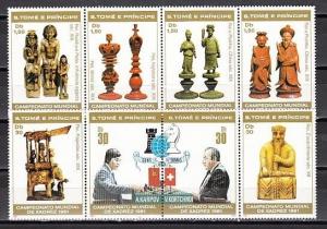 St. Thomas, Scott cat. 618-624. World Chess Championship issue.