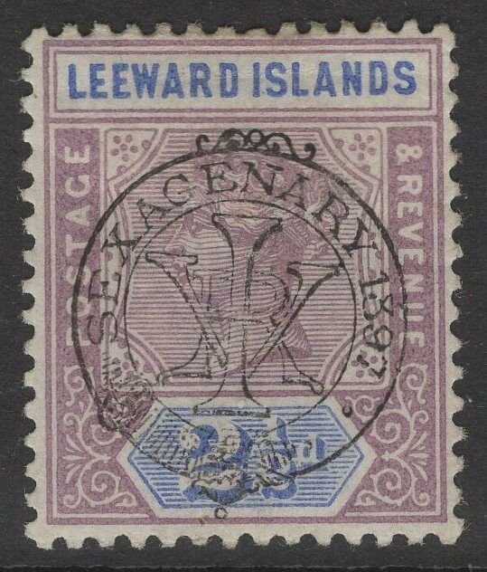 LEEWARD ISLANDS SG11 1897 2½d DULL MAUVE & BLUE MTD MINT
