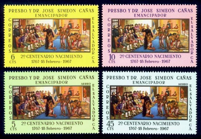 Salvador Sc# 774-5, C239-40 MNH Jose Simeon Canas