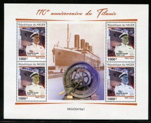 NIGER 2022  110th ANNIVERSARY OF  TITANIC SHEET MINT NH