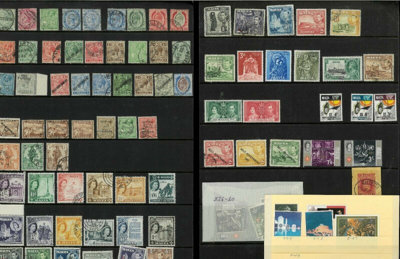 Malta Miscellaneous Stamp Stock Mint & Used with Duplication