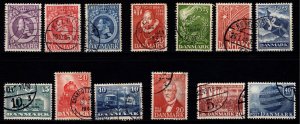 Denmark 1945-49 Commemoratives, Complete Sets [Used]