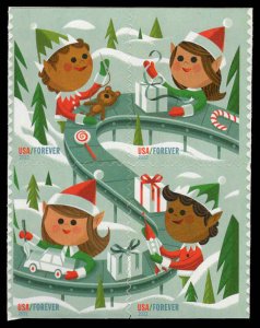 USA 5724a,5721-5724 Mint (NH) Holiday Elves Block of 4 Forever Stamps