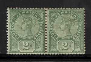 Jamaica SG# 28, pair, Mint Hinged, Hinge Remnant and Page Remnant - S1333