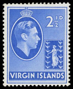 VIRGIN ISLANDS Sc 80 F-VF/Mint VLH - 1938 2½p George VI & Seal of the Colony