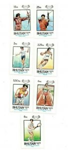 SPECIAL LOT Bhutan 1984 442-8 - LA Olympics - 50 Sets of 7v - MNH Full Sheets