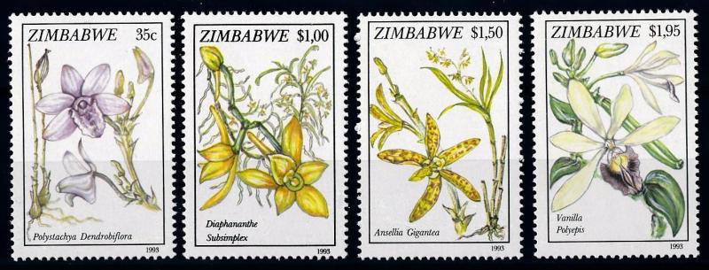 [67036] Zimbabwe 1993 Flora Flowers Blumen Orchids  MNH