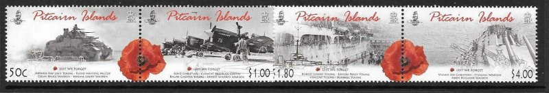 PITCAIRN ISLANDS SG802/5 2010 ANZAC DAY MNH