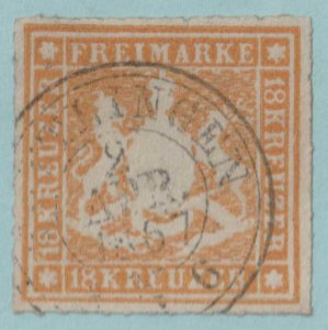 GERMAN STATES - WURTTEMBERG 46  USED - ROULETTED 10 - NO FAULTS VERY FINE! - TLU