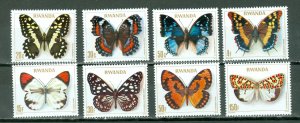 RWANDA 1979 BUTTERFLIES #905-912...SET...MNH...$15.00