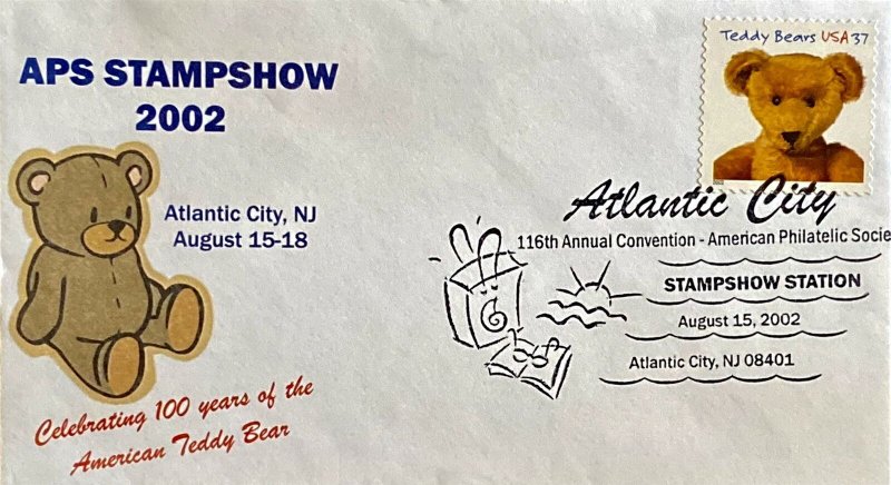 APS Stampshow 2002 August 15-18 Atlantic City 3656 100 years American Teddy Bear