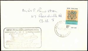 1977 NEW ZEALAND CACHET FOR AUCKLAND TO McMURDO FIRST COMMERCIAL FLIGHT