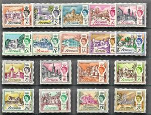 Bermuda  175-91 Mint OG 1962-65 QEII Definitives CV $42.70