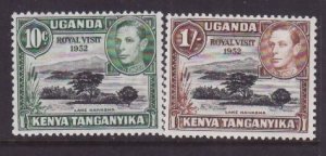 Kenya Uganda Tanganyika-Sc#98-9- id8-unused og NH set-KGVI-Royal Visit-1952-any