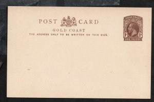 1922 Gold Coast Postal Card 10 mint