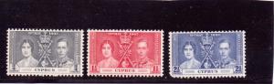 Cyprus  Scott#  140-2  MNH  