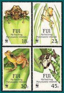 Fiji 1988 Tree Frog, MNH #591-594,SG778-SG781