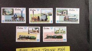 Cuba 2003 Trains Scott# 4262-4266 complete MNH XF set of 5