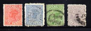 AUSTRALIA QUEENSLAND SCOTT # 66, 67, 69 & 70 USED