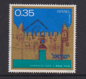 Israel  #449  used  1971  without tab  Gates of Jerusalem  35a