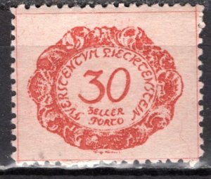 Liechtenstein; 1920: Sc. # J6: MLH Single Stamp