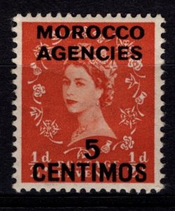 Morocco Agencies 1956 Elizabeth II Optd. Spanish cur., 5c on ½d [Unused]