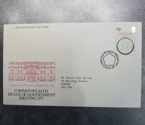 GB Stamps FDC 1977  Pentagon  Commonwealth   1    ~~L@@K~~