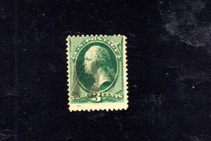 #136 1870 3 CENT WASHINGTON F-VF USED