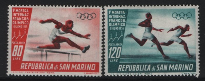 SAN MARINO C93-C94  MINT HINGED,  OLYMPICS SET 1955