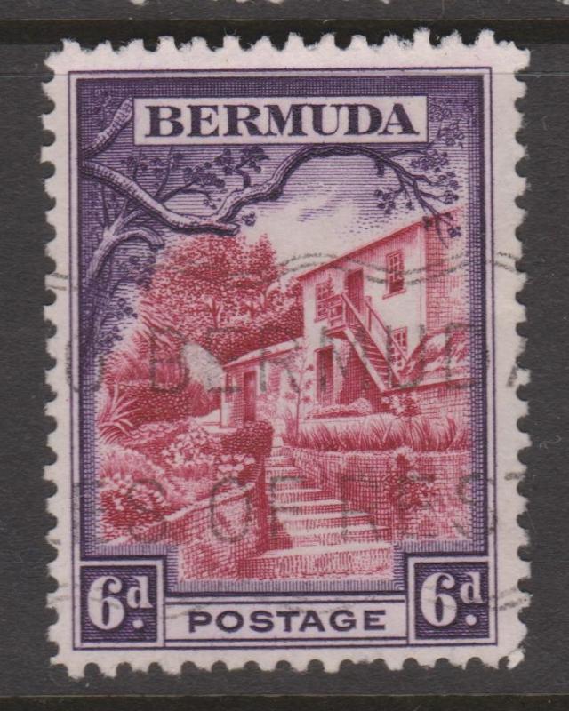 Bermuda 1936 6d Violet & Rose Lake Sc#112 Used