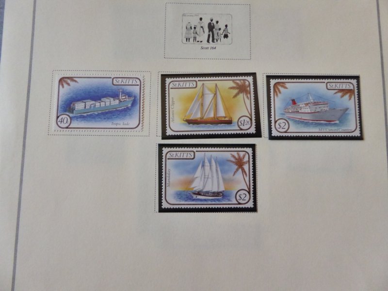 St Kitts 1983-1989 Mint/MNH Stamp Collection on Scott Intl Album Pages