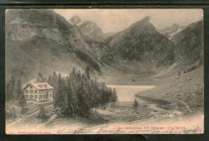 Switzerland 1906 Der Seealpsee mit altmann und säntis Lake Used View Post Ca...