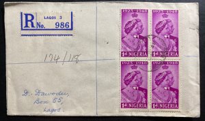 1948 Lagos Nigeria cover Locally Used King George VI Silver Weeding