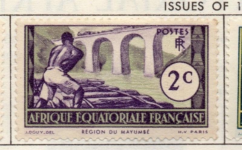 French Equatorial Africa 1937-40 Fine Mint Hinged 2c. Pictorial Issue 140507