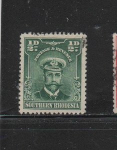 SOUTHERN RHODESIA #1    1924  1/2p  KING GEORGE V    F-VF  USED