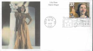 1997 New York City Opera Singer Lily Pons Mystic Cachet First Day Cover