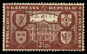 IRELAND Sc 139 F-VF/USED - 1949 2½p Leinster House - Sound