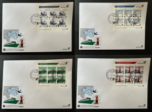 Estonia 2024 Definitives bird map ship lighthouse BeePost sheetlet's set...