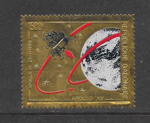 GABON #C119 APOLLO 11 & 15 GOLD FOIL MNH