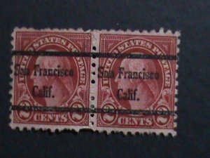 ​UNITED STATES 1926 SC#634 96 YEARS OLD STAMP-WASHINGTON PRE CANCEL PAIR VF