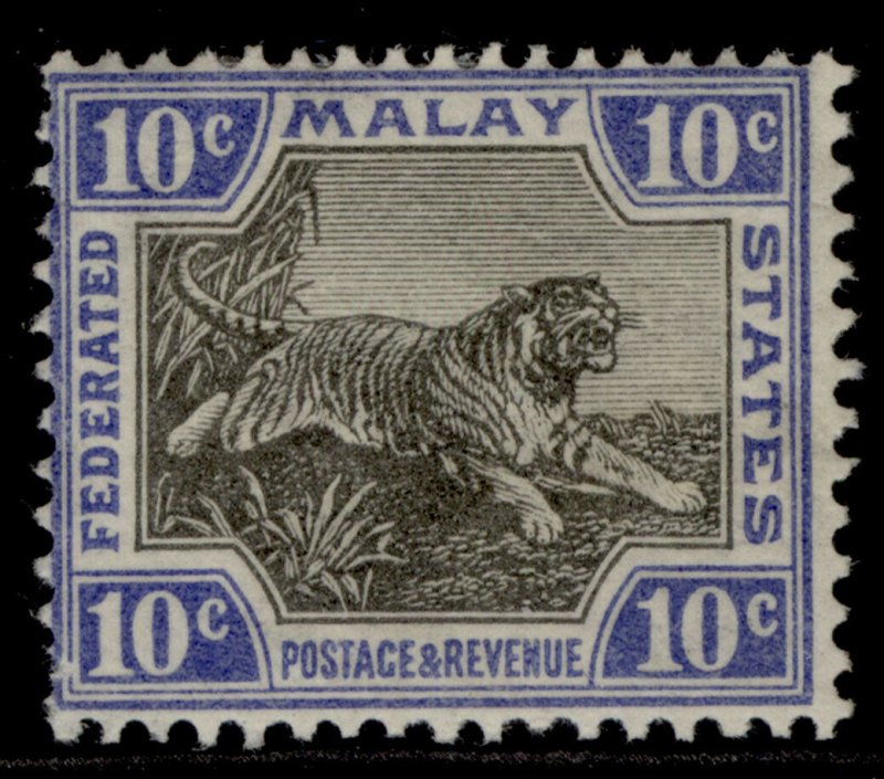 MALAYSIA - Federated Malay GV SG66, 10c black & blue, M MINT.