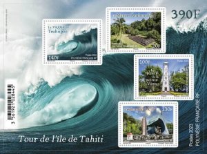 Scott #2023 Tour of Tahiti S/S MNH