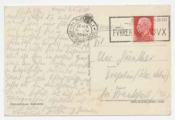 Card / Postmark Italy 1938 Fuhrer - Swastika