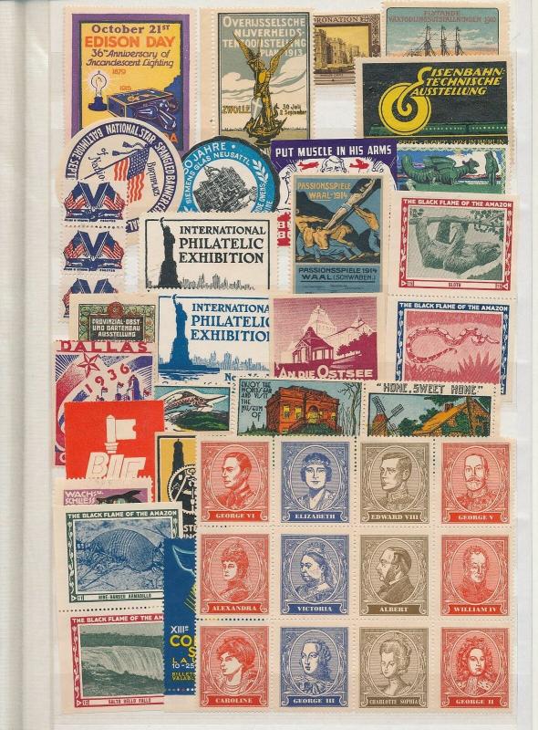 Germany Austria Usa Early Cinderella Poster Stamp Labels Unused (Appx 350)AC1079